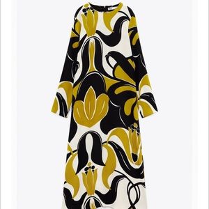 Zara Printed Midi Dress- NWT